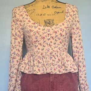 American Eagle Blousy Boho Top Ex Small